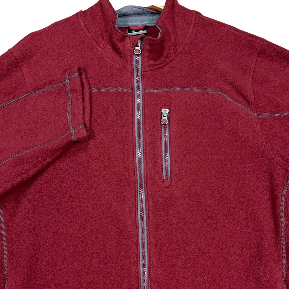 Under Armour‎ Jacket Mens Large Maroon Long Sleeve Pockets Full Zip Fleece